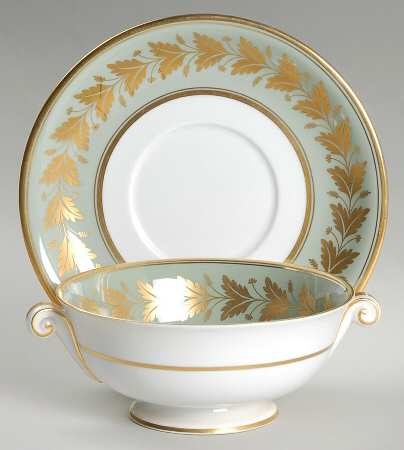 Valentine Footed Cream Soup Bowl & Saucer Set