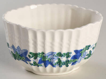 Valencia Blue Green (White Background) Sugar Bowl No Lid