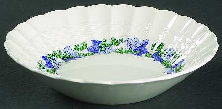 Valencia Blue Green (White Background) Fruit/Dessert (Sauce) Bowl
