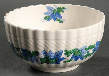Valencia Blue Green (White Background) Cranberry Bowl
