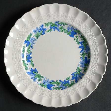 Valencia Blue Green (White Background) Salad Plate