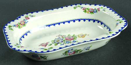 Vienna (Floral Center) 9" Oval Vegetable Bowl
