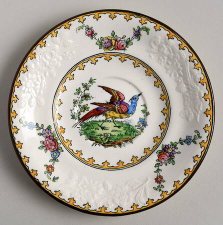 Vienna (Bird Center, Yellow, Smooth) Saucer for Bouillon Cup
