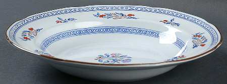 Virginia (Older, Blue Background) Rim Soup Bowl