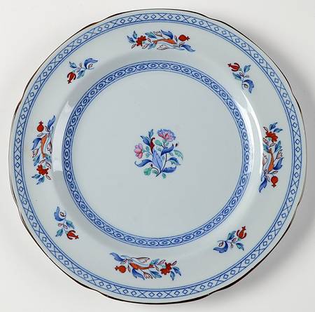 Virginia (Older, Blue Background) Luncheon Plate