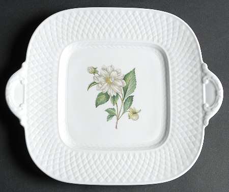 Virginia (Bone, Newer) Square Cake Plate