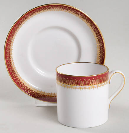 Viscount Maroon Demitasse Cup & Saucer Set