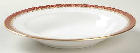 Viscount Maroon Rim Soup Bowl