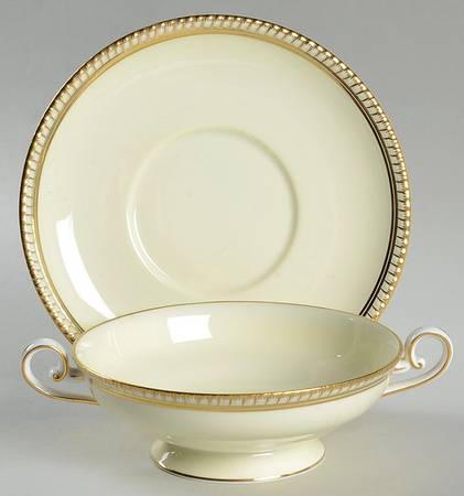 Westminister Footed Cream Soup Bowl & Saucer Set