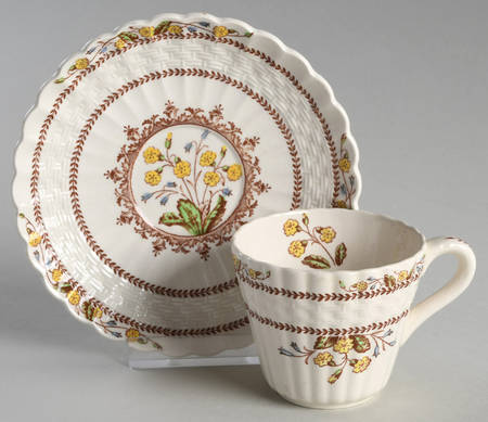 Wicker Dell Flat Demitasse Cup & Saucer Set