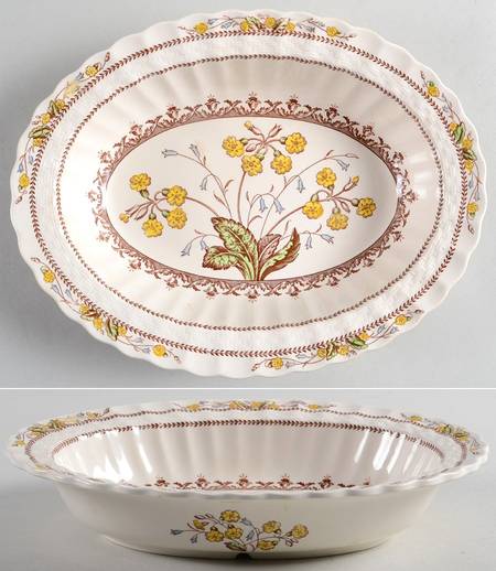 Wicker Dell 9" Oval Vegetable Bowl