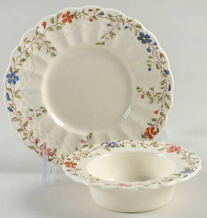 Wicker Dale Ramekin & Saucer Set