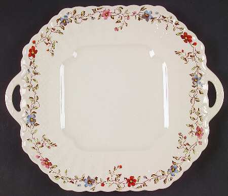 Wicker Dale Square Handled Cake Plate