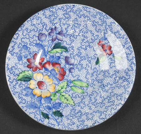 Wild Flower Blue Saucer for Footed Demitasse Cup