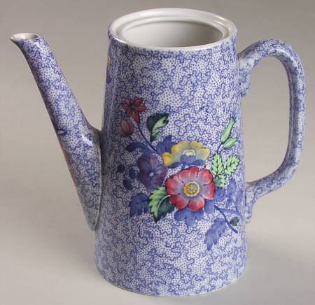 Wild Flower Blue Individual Coffee Pot No Lid