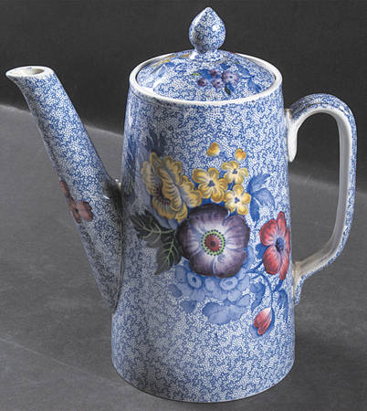 Wild Flower Blue Coffee Pot & Lid