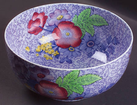 Wild Flower Blue 7" Chinese Bowl