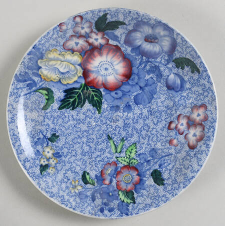 Wild Flower Blue Saucer for Cream Soup Bowl