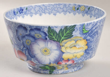 Wild Flower Blue Cranberry Bowl