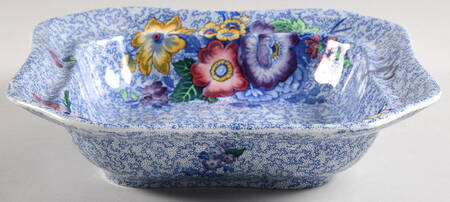 Wild Flower Blue Square Vegetable No Lid