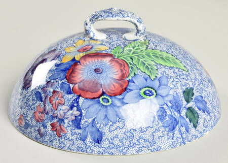 Wild Flower Blue Lid for Muffin Dish