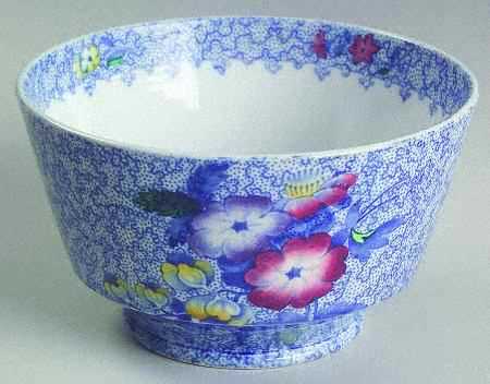 Wild Flower Blue Cranberry Bowl