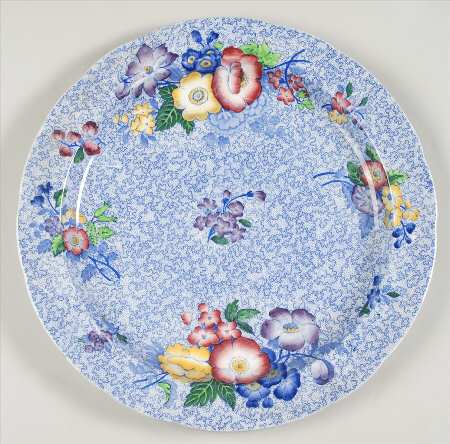 Wild Flower Blue 12" Chop Plate (Round Platter)