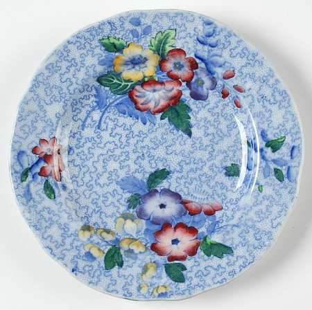 Wild Flower Blue Bread & Butter Plate