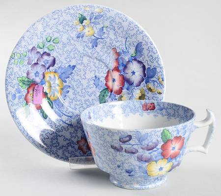 Wild Flower Blue Breakfast Cup & Saucer Set