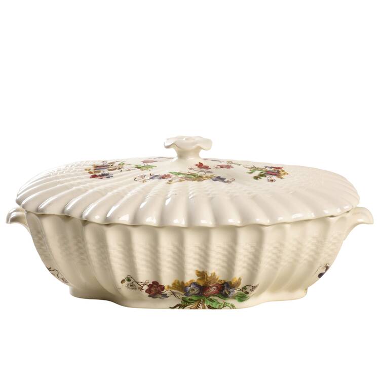 Wicker Lane (Basket Weave) Oval Covered Vegetable