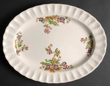 Wicker Lane (Basket Weave) 12" Oval Serving Platter