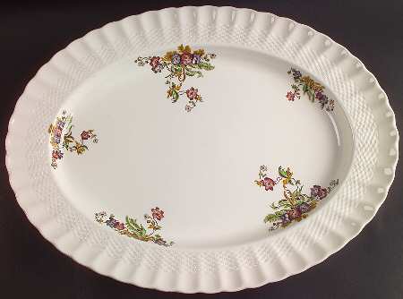 Wicker Lane (Basket Weave) 19" Oval Serving Platter