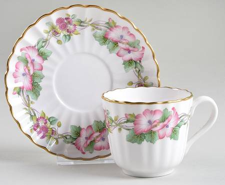 Wild Mallow Flat Cup & Saucer Set