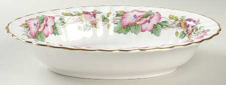 Wild Mallow 9" Oval Vegetable Bowl
