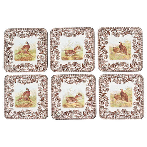 Woodland Square Corkback Coaster - Set of 6 Motifs by Spode