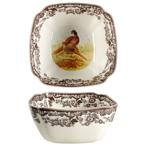 Woodland 9" Square Vegetable Bowl