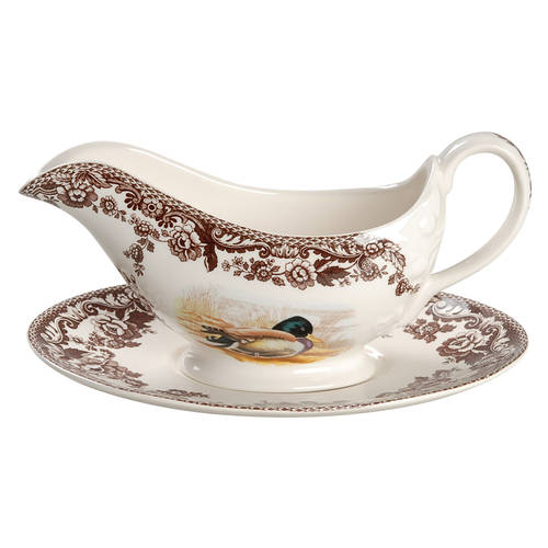 Woodland Gravy Boat & Underplate by Spode