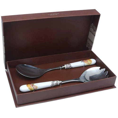 Woodland (2 Piece) Salad Set with Stainless Bowl by Spode