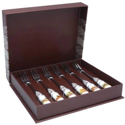 Woodland Individual Pastry Fork - Set of 6 Motifs by Spode