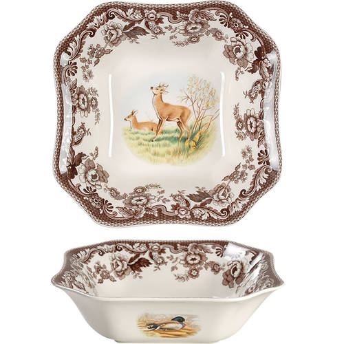 Woodland 9" Square Salad Serving Bowl by Spode