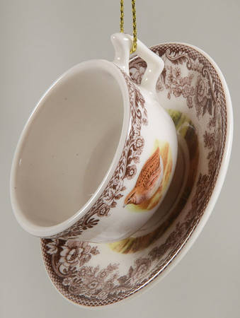 Woodland Cup & Saucer Ornament