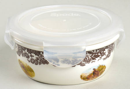 Woodland 4" Round Food Storage Container & Plastic Lid