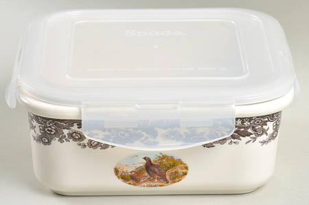 Woodland 7" Square Food Storage Containber & Plastic Lid
