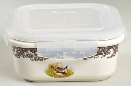 Woodland 6" Square Food Storage Container & Plastic Lid