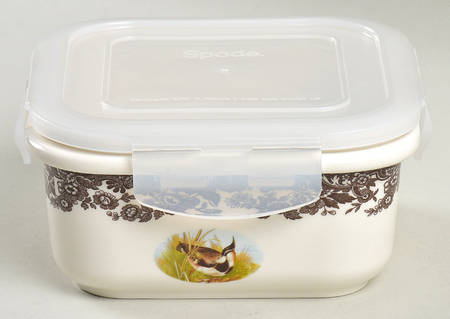 Woodland 5" Square Food Storage Container & Plastic Lid