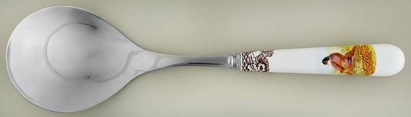 Woodland Salad Serving Spoon with Stainless Bowl