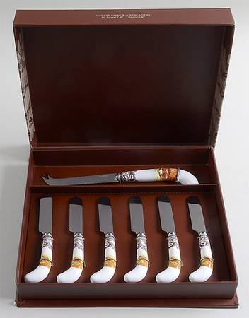 Woodland (7 Pc Motif) Cheese Knife & Spreader Set