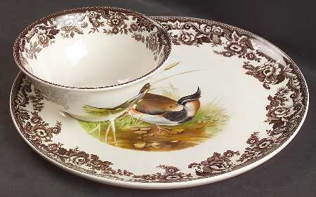 Woodland Bowl & Sandwich Plate Set