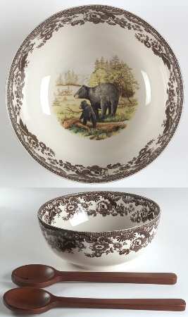 Woodland Salad Set (SB9M2 & Wood Server)