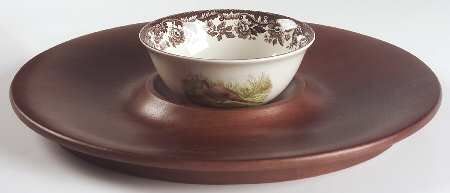 Woodland Chip/Dip 2pc (Wood Plt & Potpourri/Nut Bowl)